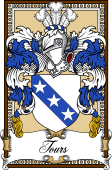 Scottish Coat of Arms Bookplate for Tours (Edinburgh)