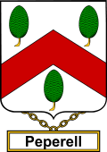 English Coat of Arms Shield Badge for Peperell
