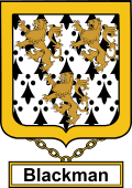 English Coat of Arms Shield Badge for Blackman
