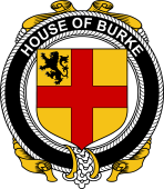 Irish Coat of Arms Badge for the BURKE family