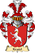 v.23 Coat of Family Arms from Germany for Kratzl