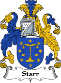 English Coat of Arms for the family Starr