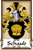 German Coat of Arms Wappen Bookplate  for Schaub