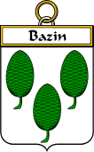 French Coat of Arms Badge for Bazin