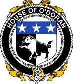 Irish Coat of Arms Badge for the O'DORAN family