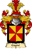 French Family Coat of Arms (v.23) for Gasnier or Gagné
