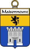 French Coat of Arms Badge for Maisonneuve