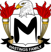 Coat of arms used by the Hastings family in the United States of America