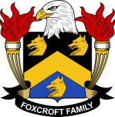 Coat of arms used by the Foxcroft family in the United States of America