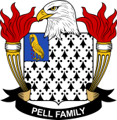 Coat of arms used by the Pell family in the United States of America