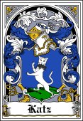 German Wappen Coat of Arms Bookplate for Katz