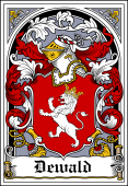 German Wappen Coat of Arms Bookplate for Dewald