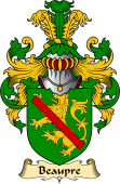 English Coat of Arms (v.23) for the family Beaupre