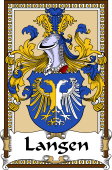 German Coat of Arms Wappen Bookplate  for Langen