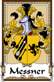 German Coat of Arms Wappen Bookplate  for Messner