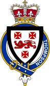 British Garter Coat of Arms for Thompson (Ireland)