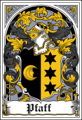 German Wappen Coat of Arms Bookplate for Pfaff