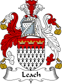 English Coat of Arms for Leach or Leech