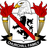 Coat of arms used by the Churchill family in the United States of America