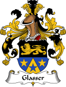 German Wappen Coat of Arms for Glasser