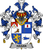 Irish Family Coat of Arms (v.25b) Hagan or O'Hagan