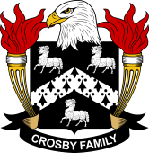Coat of arms used by the Crosby family in the United States of America