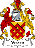 English Coat of Arms for the family Verdon