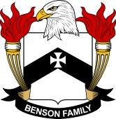 Coat of arms used by the Benson family in the United States of America