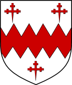 English Family Shield for Sandes or Sandys or Sands