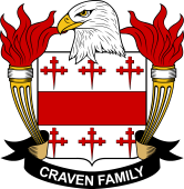 Coat of arms used by the Craven family in the United States of America