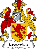 English Coat of Arms for the family Creswick