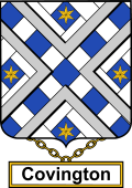 English Coat of Arms Shield Badge for Covington or Coventon