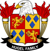 Coat of arms used by the Hugel family in the United States of America