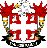 Coat of arms used by the Walker family in the United States of America