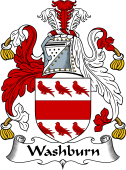 English Coat of Arms for Washborne or Washburn