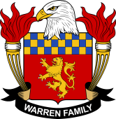 Coat of arms used by the Warren family in the United States of America