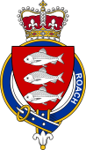 Families of Britain Coat of Arms Badge for: Roach (Ireland)