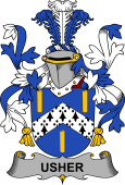 Irish Coat of Arms for Usher