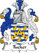 English Coat of Arms for the family Tucker or Tooker