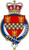Families of Britain Coat of Arms Badge for: Kendall (England)