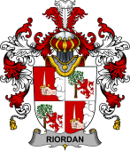 Irish Family Coat of Arms (v.25b) Riordan or O'Rearden