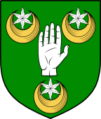 Irish Family Shield for O'Muldoon or Meldon