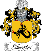 Araldica Italiana Coat of arms used by the Italian family Silvestri