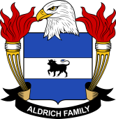 Coat of arms used by the Aldrich family in the United States of America