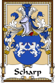 German Coat of Arms Wappen Bookplate  for Scharp