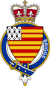 British Garter Coat of Arms for Briggs (England)