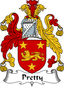 English Coat of Arms for Prettyman or Pretty