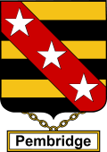 English Coat of Arms Shield Badge for Pembrridge