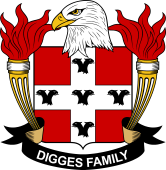 Coat of arms used by the Digges family in the United States of America