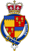 British Garter Coat of Arms for Butler (Ireland)